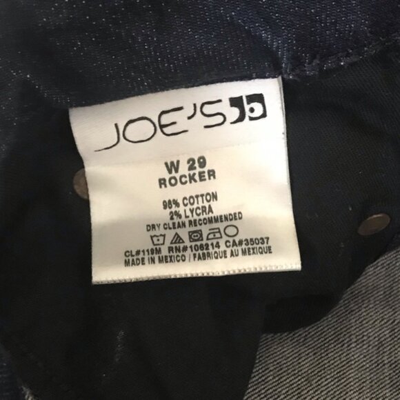 Joe's Jeans Rocker Flare Leg Stretch Dark Denim Wash Naomi Bootcut Pants Zip 29 - Picture 10 of 16